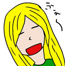 Blonde girl's everyday sticker #7920258