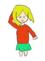 Blonde girl's everyday sticker #7920259