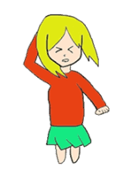 Blonde girl's everyday sticker #7920259