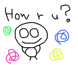 cute hand writing sticker sticker #7920270