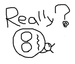 cute hand writing sticker sticker #7920273