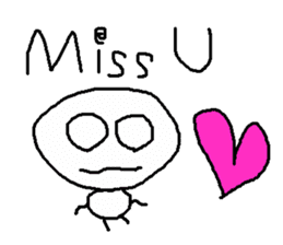 cute hand writing sticker sticker #7920274