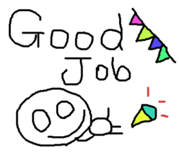 cute hand writing sticker sticker #7920275