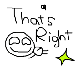 cute hand writing sticker sticker #7920280