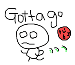 cute hand writing sticker sticker #7920281