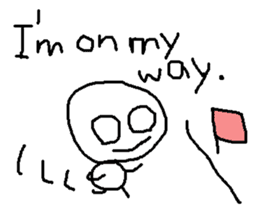 cute hand writing sticker sticker #7920288