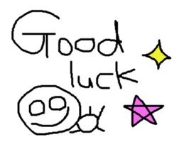 cute hand writing sticker sticker #7920289