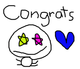 cute hand writing sticker sticker #7920291