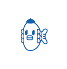 cute Blue Fish sticker #7920688