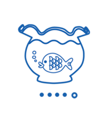 cute Blue Fish sticker #7920693