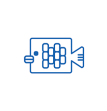 cute Blue Fish sticker #7920695