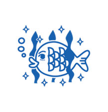 cute Blue Fish sticker #7920699