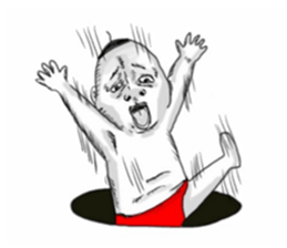 Red pants man sticker #7920772
