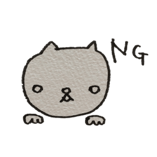 KAWAII white CAT sticker #7921791