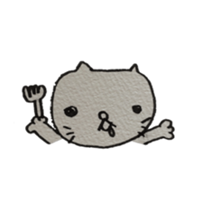KAWAII white CAT sticker #7921813