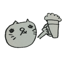 KAWAII white CAT sticker #7921814
