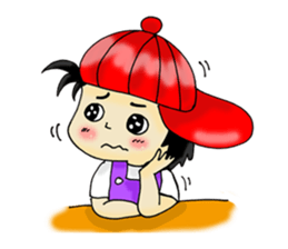 PuuBoy ( Young red hat boy ) sticker #7922508