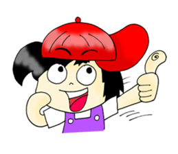 PuuBoy ( Young red hat boy ) sticker #7922514