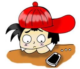 PuuBoy ( Young red hat boy ) sticker #7922516