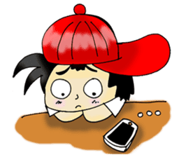 PuuBoy ( Young red hat boy ) sticker #7922516