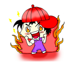 PuuBoy ( Young red hat boy ) sticker #7922523