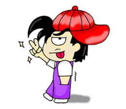 PuuBoy ( Young red hat boy ) sticker #7922524