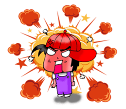 PuuBoy ( Young red hat boy ) sticker #7922526
