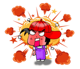 PuuBoy ( Young red hat boy ) sticker #7922526