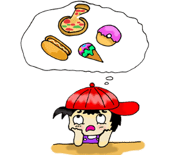 PuuBoy ( Young red hat boy ) sticker #7922527