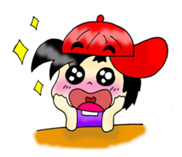PuuBoy ( Young red hat boy ) sticker #7922532