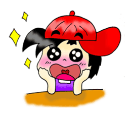 PuuBoy ( Young red hat boy ) sticker #7922532