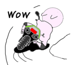 Pig became a rider sticker #7923426