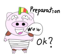 Pig became a rider sticker #7923431