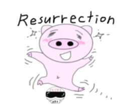 Pig became a rider sticker #7923435