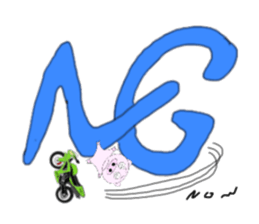 Pig became a rider sticker #7923452