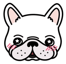 French bulldog Gomaco and Hana 2 English sticker #7923700