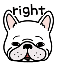 French bulldog Gomaco and Hana 2 English sticker #7923701