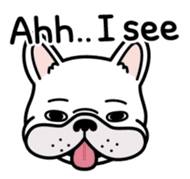 French bulldog Gomaco and Hana 2 English sticker #7923702