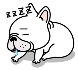 French bulldog Gomaco and Hana 2 English sticker #7923705
