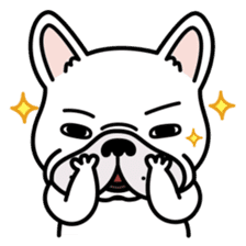 French bulldog Gomaco and Hana 2 English sticker #7923709