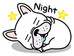 French bulldog Gomaco and Hana 2 English sticker #7923712