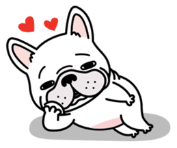 French bulldog Gomaco and Hana 2 English sticker #7923713