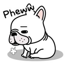 French bulldog Gomaco and Hana 2 English sticker #7923714