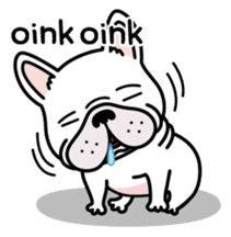 French bulldog Gomaco and Hana 2 English sticker #7923715