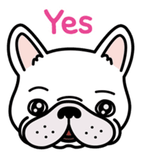 French bulldog Gomaco and Hana 2 English sticker #7923718