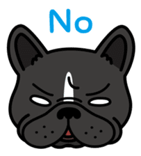 French bulldog Gomaco and Hana 2 English sticker #7923719