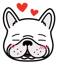 French bulldog Gomaco and Hana 2 English sticker #7923720