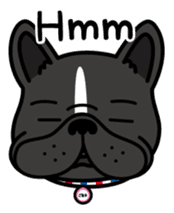 French bulldog Gomaco and Hana 2 English sticker #7923722