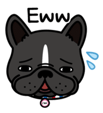 French bulldog Gomaco and Hana 2 English sticker #7923723
