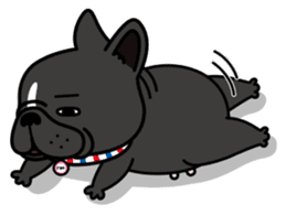 French bulldog Gomaco and Hana 2 English sticker #7923727